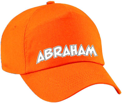 Bellatio Decorations Cadeau pet/cap voor heren - Abraham - oranje - vijftig/50 jaar - verjaardag