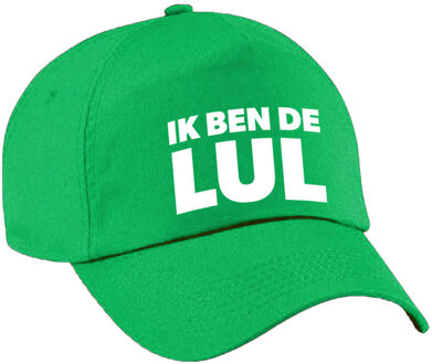 Bellatio Decorations Cadeau pet/cap voor volwassenen - de lul - groen - vrijgezellenfeest - bruiloft/trouwen