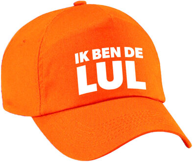Bellatio Decorations Cadeau pet/cap voor volwassenen - de lul - oranje - vrijgezellenfeest - bruiloft/trouwen