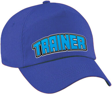 Bellatio Decorations Cadeau pet/cap voor volwassenen - trainer - blauw - geweldige coach - sport