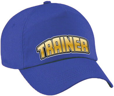 Bellatio Decorations Cadeau pet/cap voor volwassenen - trainer - blauw/goud - geweldige coach - sport