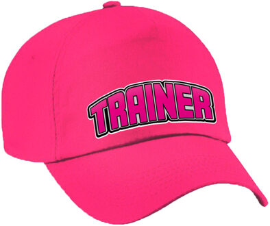 Bellatio Decorations Cadeau pet/cap voor volwassenen - trainer - roze - geweldige coach - sport