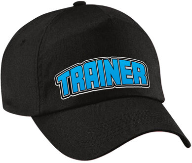 Bellatio Decorations Cadeau pet/cap voor volwassenen - trainer - zwart/blauw - geweldige coach - sport