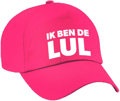Bellatio Decorations Cadeau petje - baseballcap voor volwassenen - de lul - roze - vrijgezellenfeest - bruiloft/trouwen