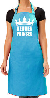 Bellatio Decorations Cadeau schort voor dames - keuken prinses - blauw - keukenschort - verjaardag
