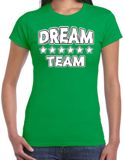 Bellatio Decorations Cadeau Sport T-shirt dames - Dream Team - groen - Team Building - sportkleding voor dames S