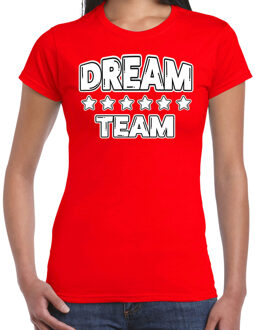 Bellatio Decorations Cadeau Sport T-shirt dames - Dream Team - rood - Team Building - sportkleding voor dames S