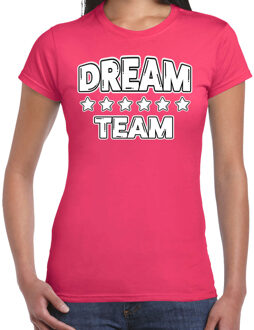 Bellatio Decorations Cadeau Sport T-shirt dames - Dream Team - roze - Team Building - sportkleding voor dames 2XL