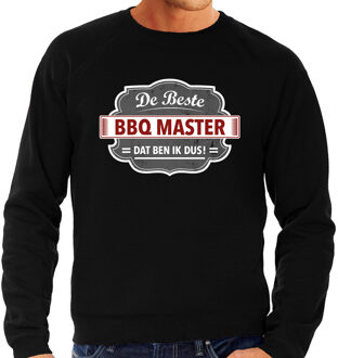 Bellatio Decorations Cadeau sweater voor de beste bbq master - heren - zwart - barbecue kado sweater / kleding - vaderdag 2XL