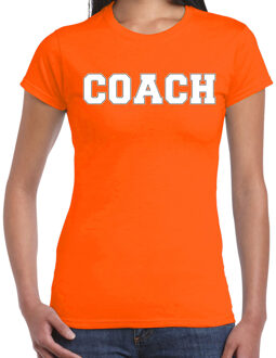 Bellatio Decorations Cadeau t-shirt voor dames - coach - oranje - bedankje - verjaardag 2XL