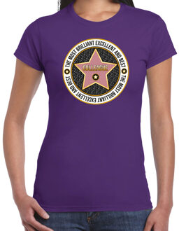 Bellatio Decorations Cadeau t-shirt voor dames - colleague/collega - paars - bedankje - verjaardag S