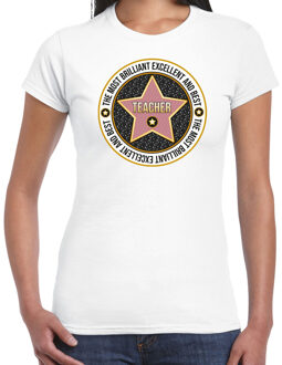 Bellatio Decorations Cadeau t-shirt voor dames - teacher/lerares - wit - bedankje - verjaardag