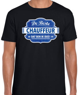 Bellatio Decorations Cadeau t-shirt voor de beste chauffeur zwart voor heren 2XL