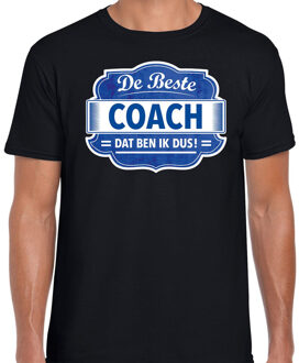 Bellatio Decorations Cadeau t-shirt voor de beste coach zwart voor heren 2XL