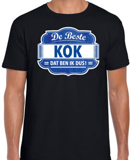 Bellatio Decorations Cadeau t-shirt voor de beste kok zwart voor heren 2XL