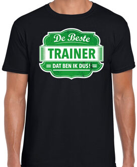 Bellatio Decorations Cadeau t-shirt voor de beste trainer zwart voor heren 2XL