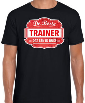 Bellatio Decorations Cadeau t-shirt voor de beste trainer zwart voor heren