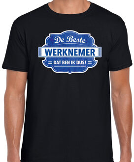 Bellatio Decorations Cadeau t-shirt voor de beste werknemer zwart voor heren 2XL