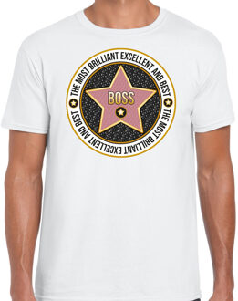 Bellatio Decorations Cadeau t-shirt voor heren - boss/baas - wit - bedankje - verjaardag