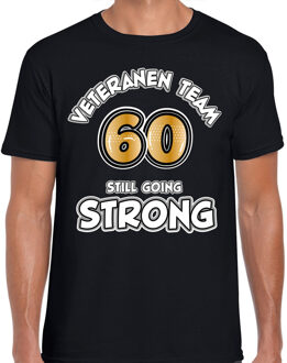 Bellatio Decorations Cadeau T-shirt voor heren - veteranen team - zwart - verjaardag - 60 jaar 2XL