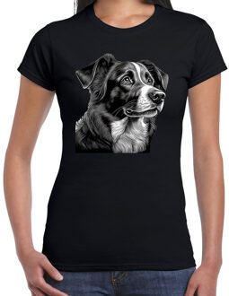 Bellatio Decorations Cadeau/verkleed T-shirt dames - zwart - Border Collie hond - hondenliefhebber XL