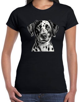 Bellatio Decorations Cadeau/verkleed T-shirt dames - zwart - Dalmati?r hond - hondenliefhebber 2XL