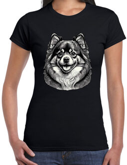 Bellatio Decorations Cadeau/verkleed T-shirt dames - zwart - Pomeriaan hond - hondenliefhebber S