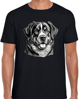 Bellatio Decorations Cadeau/verkleed T-shirt heren - zwart - Berner Senner hond - honden liefhebber S