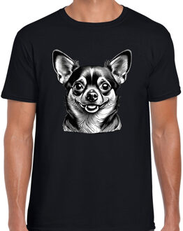 Bellatio Decorations Cadeau/verkleed T-shirt heren - zwart - Chihuahua - honden liefhebber M