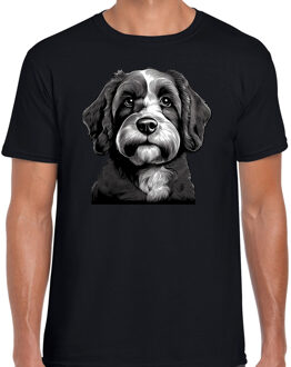 Bellatio Decorations Cadeau/verkleed T-shirt heren - zwart - Labradoodle hond - honden liefhebber S