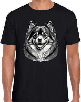 Bellatio Decorations Cadeau/verkleed T-shirt heren - zwart - Pomeriaan hond - honden liefhebber L