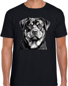 Bellatio Decorations Cadeau/verkleed T-shirt heren - zwart - Rottweiler hond - honden liefhebber S