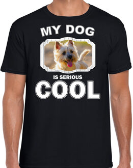 Bellatio Decorations Cairn terrier honden t-shirt my dog is serious cool zwart - heren - Cairn terriers liefhebber cadeau shirt 2XL