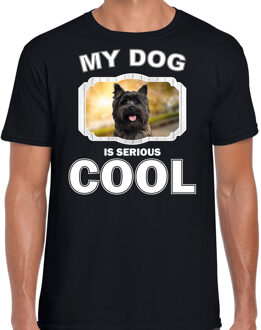 Bellatio Decorations Cairn terrier honden t-shirt my dog is serious cool zwart - heren - Cairn terriers liefhebber cadeau shirt 2XL