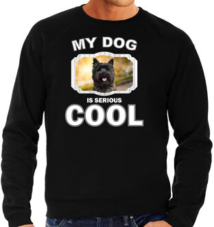 Bellatio Decorations Cairn terrier honden trui / sweater my dog is serious cool zwart - heren - Cairn terriers liefhebber cadeau sweaters 2XL