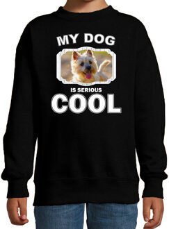 Bellatio Decorations Cairn terrier honden trui / sweater my dog is serious cool zwart - kinderen - Cairn terriers liefhebber cadeau sweaters 12-13 jaar (152/164)