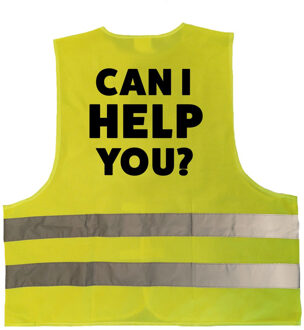 Bellatio Decorations Can i help you personeel vestje / hesje geel met reflecterende strepen voor volwassenen - One size
