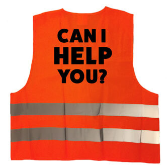 Bellatio Decorations Can i help you personeel vestje / hesje oranje met reflecterende strepen voor volwassenen