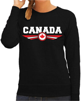 Bellatio Decorations Canada landen sweater zwart dames 2XL