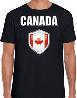 Bellatio Decorations Canada landen t-shirt zwart heren - Canadese landen shirt / kleding - EK / WK / Olympische spelen Canada outfit 2XL