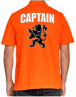 Bellatio Decorations Captain Holland supporter poloshirt oranje met leeuw EK / WK voor heren