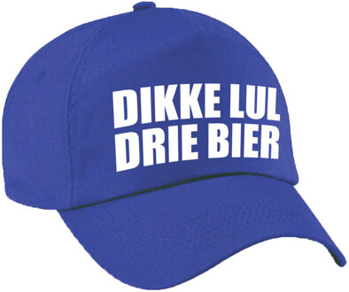 Bellatio Decorations Carnaval fun pet / cap dikke lul drie bier blauw voor dames en heren - Verkleedhoofddeksels