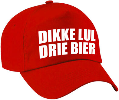 Bellatio Decorations Carnaval fun pet / cap dikke lul drie bier rood voor dames en heren - Verkleedhoofddeksels