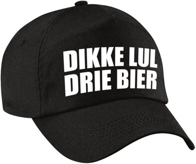 Bellatio Decorations Carnaval fun pet / cap dikke lul drie bier zwart voor dames en heren - Verkleedhoofddeksels