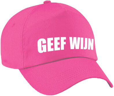 Bellatio Decorations Carnaval fun pet / cap geef wijn roze voor dames en heren - Verkleedhoofddeksels