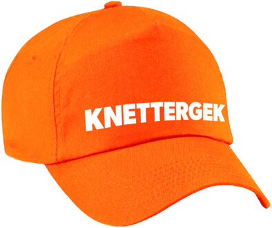 Bellatio Decorations Carnaval fun pet / cap knettergek oranje voor dames en heren - Verkleedhoofddeksels