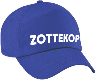 Bellatio Decorations Carnaval fun pet / cap zottekop blauw voor dames en heren - Verkleedhoofddeksels