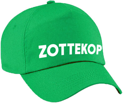 Bellatio Decorations Carnaval fun pet / cap zottekop groen voor dames en heren - Verkleedhoofddeksels