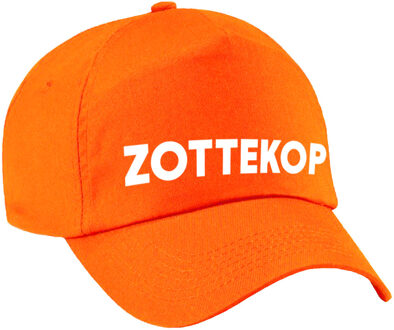 Bellatio Decorations Carnaval fun pet / cap zottekop oranje voor dames en heren - Verkleedhoofddeksels