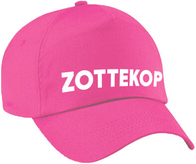 Bellatio Decorations Carnaval fun pet / cap zottekop roze voor dames en heren - Verkleedhoofddeksels